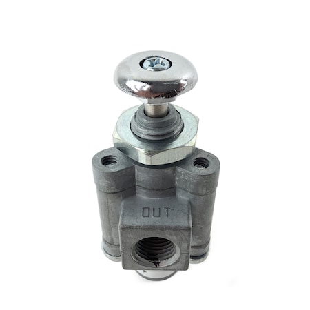 Williams Controls Valve, Three Way Push Button, Small Knob, Port Size 1/8-27 Nptf, Maximum Supply Pressure 150 Psi 111549